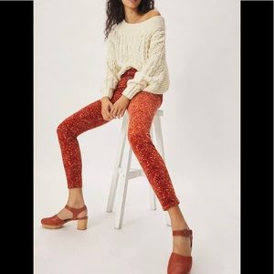 Pilcro High-Rise Button-Fly Skinny Corduroy Pants